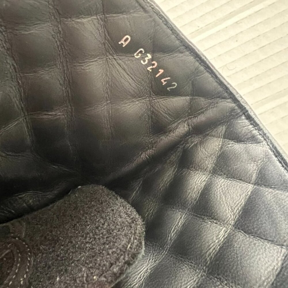 Chanel black tweed and suede combat boots size 38 - Picture 9 of 11